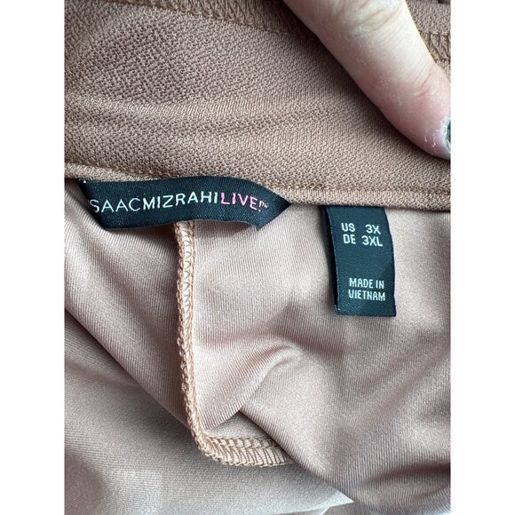 Isaac Mizrahi Live Regular Pebble Knit Wide Leg Pants Womens 3X Brown Sugar NEW - Picture 5 of 7